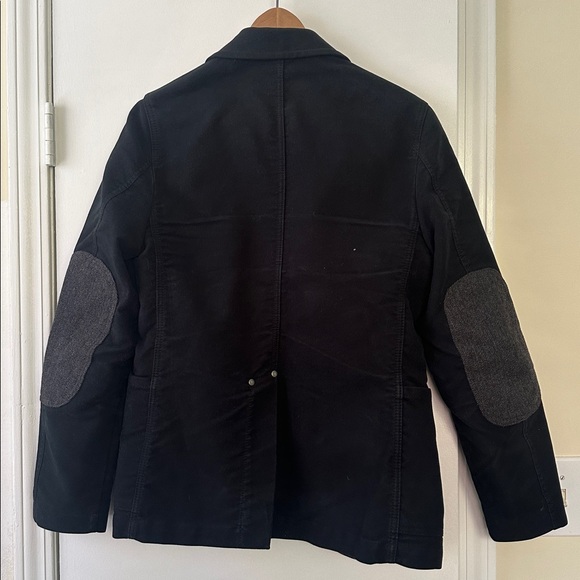 United Colors Of Benetton Black Blazer with Gray Elbow Patches - Picture 2 of 8